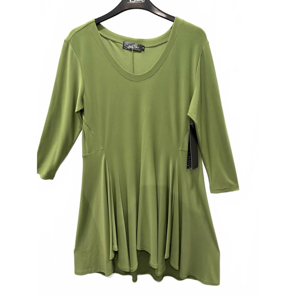 NEW SYMPLI women's soft chakra tunic in kiwi